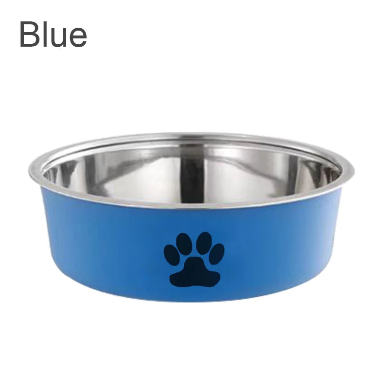 Premium Stainless Steel Pet Bowl with Non-Slip Rubber Base for Dogs and Cats
