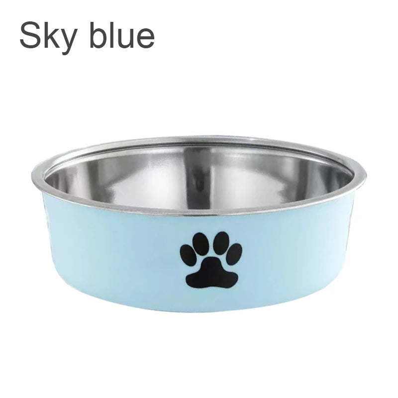 Premium Stainless Steel Pet Bowl with Non-Slip Rubber Base for Dogs and Cats