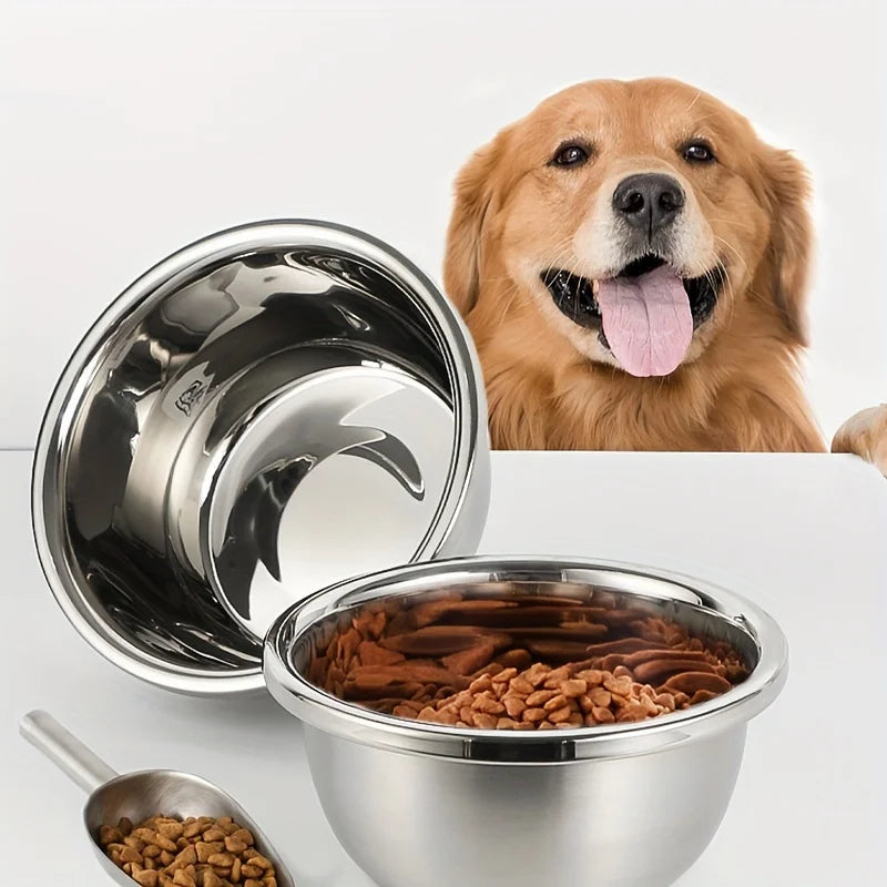 Premium Large Stainless Steel Dog Bowls - Durable and Stylish Feeding Solution for All Breeds