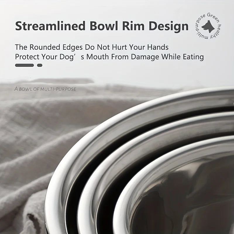 Premium Large Stainless Steel Dog Bowls - Durable and Stylish Feeding Solution for All Breeds