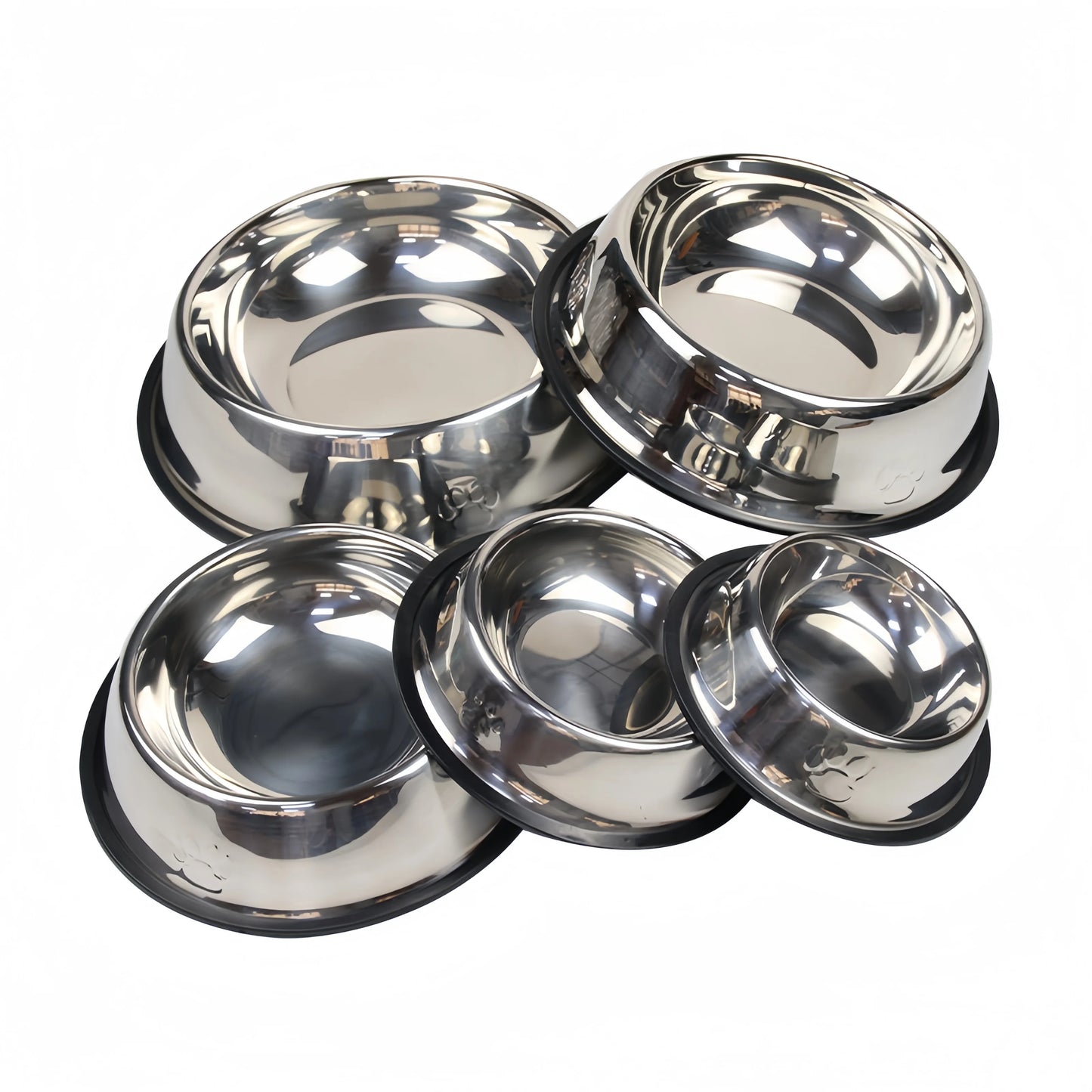 Premium Stainless Steel Pet Feeding Bowl for Dogs and Cats - Durable, Hygienic, and Available in 6 Sizes