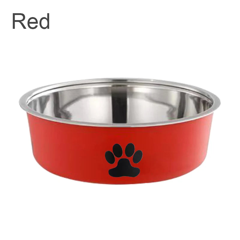 Premium Stainless Steel Pet Bowl with Non-Slip Rubber Base for Dogs and Cats