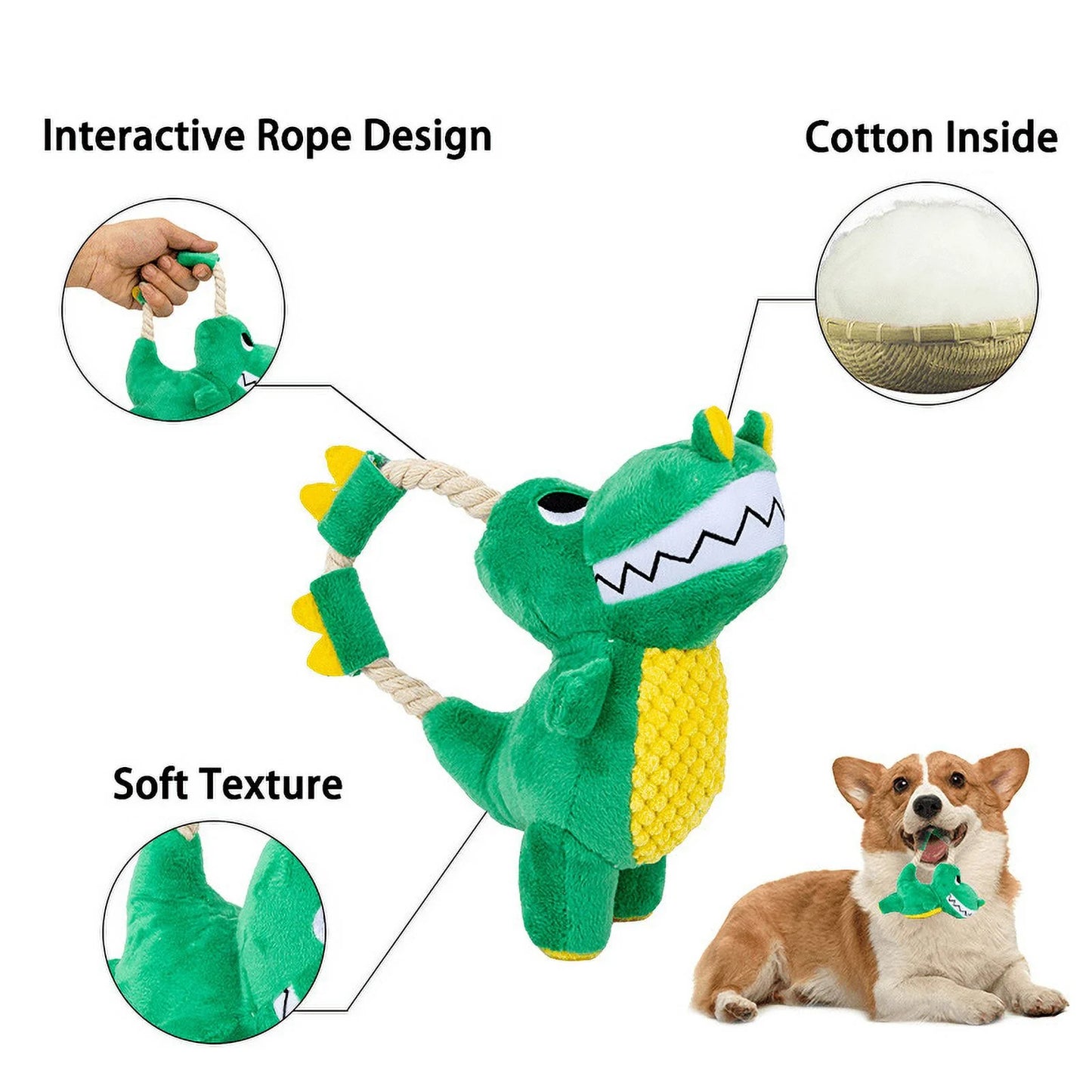 Durable Plush Squeaky Dog Toys for All Breeds - Ideal Chew Toys for Puppies and Adult Dogs
