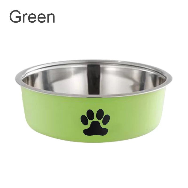 Premium Stainless Steel Pet Bowl with Non-Slip Rubber Base for Dogs and Cats