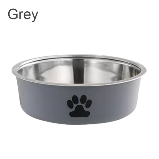 Premium Stainless Steel Pet Bowl with Non-Slip Rubber Base for Dogs and Cats