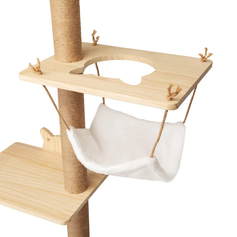 Damyanti Premium Wall-Mounted Cat Tree with 6-Tier Climbing Center and Accessories