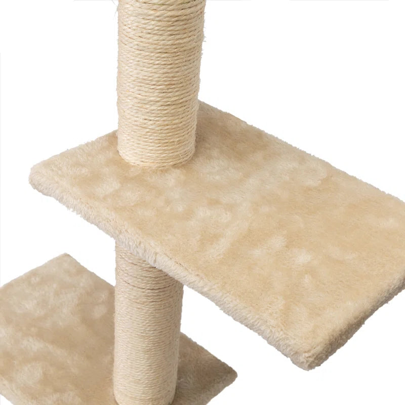 Damyanti Premium Wall-Mounted Cat Tree with 6-Tier Climbing Center and Accessories