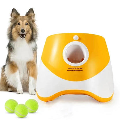 Automatic Dog Tennis Launcher - Fun Interactive Fetch Toy with Rechargeable Catapult for Endless Playtime