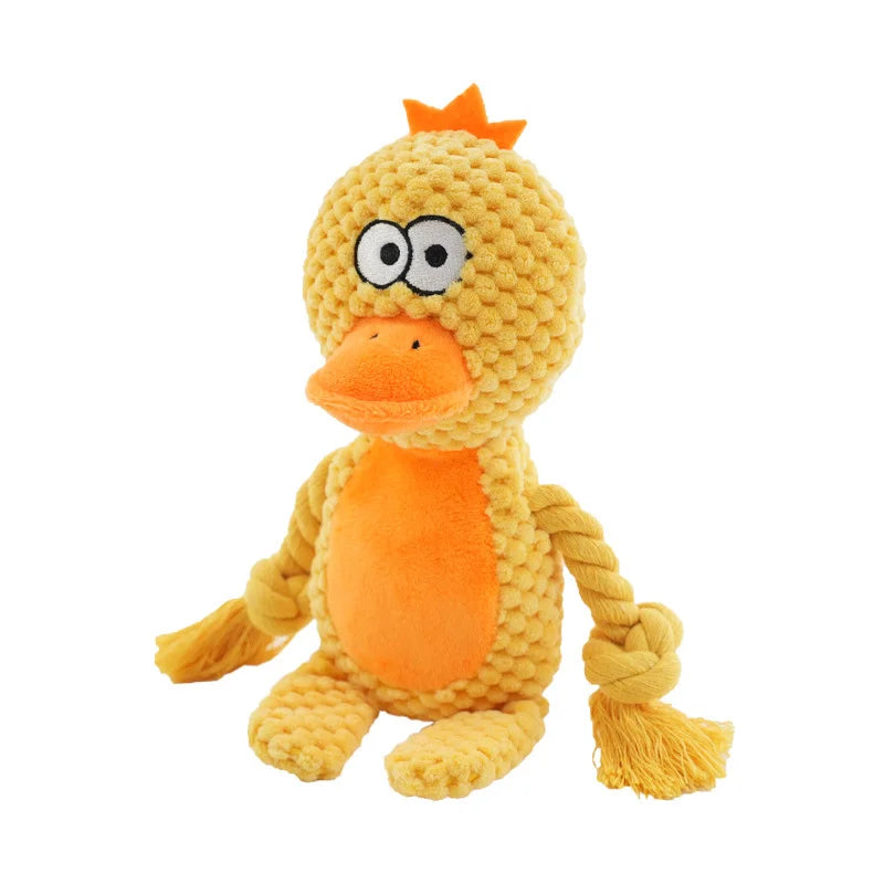 Durable Plush Chew Toy for Small Dogs - Bite-Resistant Design with Interactive Squeaker for Puppies and Pets