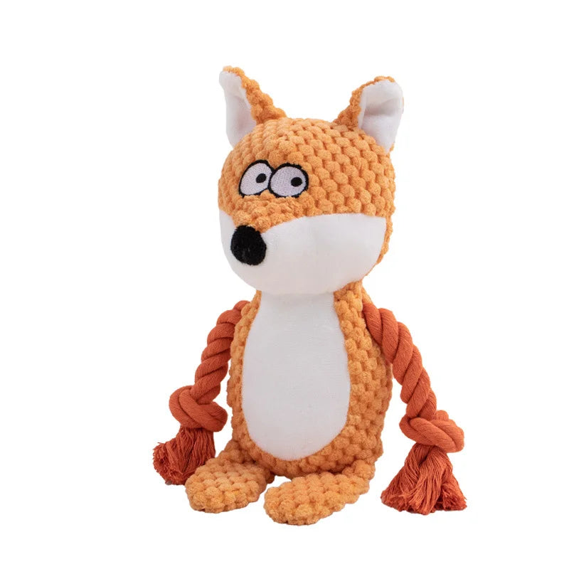 Durable Plush Chew Toy for Small Dogs - Bite-Resistant Design with Interactive Squeaker for Puppies and Pets
