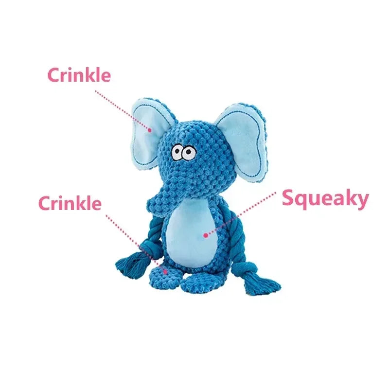 Durable Plush Chew Toy for Small Dogs - Bite-Resistant Design with Interactive Squeaker for Puppies and Pets