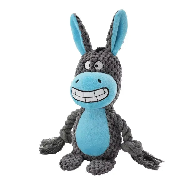 Durable Plush Chew Toy for Small Dogs - Bite-Resistant Design with Interactive Squeaker for Puppies and Pets