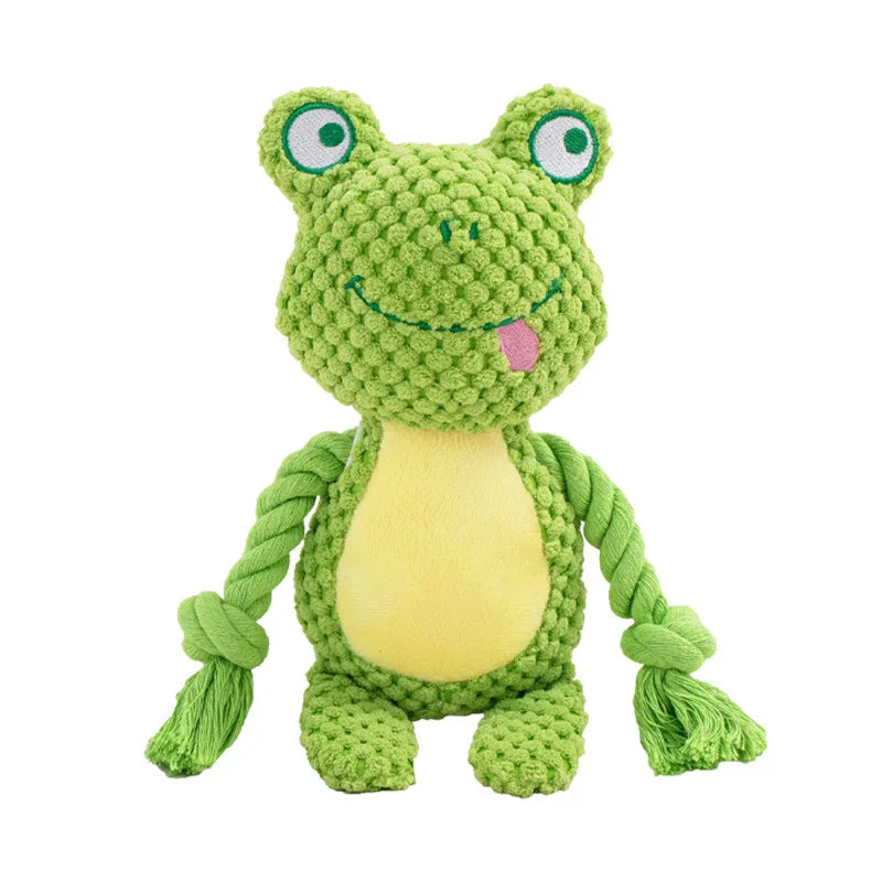 Durable Plush Chew Toy for Small Dogs - Bite-Resistant Design with Interactive Squeaker for Puppies and Pets
