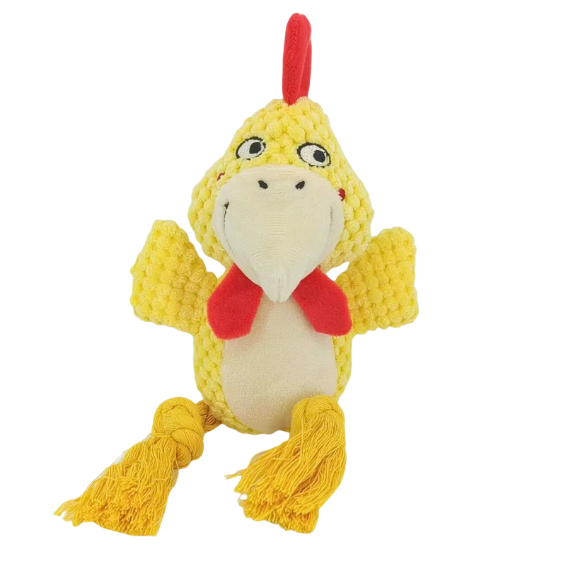 Durable Plush Chew Toy for Small Dogs - Bite-Resistant Design with Interactive Squeaker for Puppies and Pets