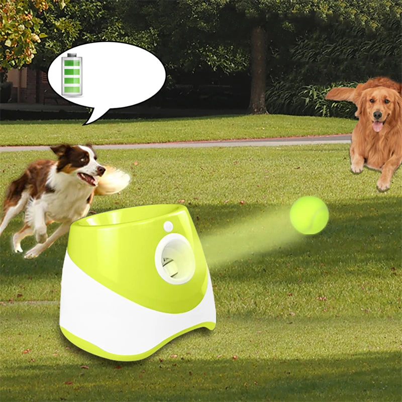 Automatic Dog Tennis Launcher - Fun Interactive Fetch Toy with Rechargeable Catapult for Endless Playtime