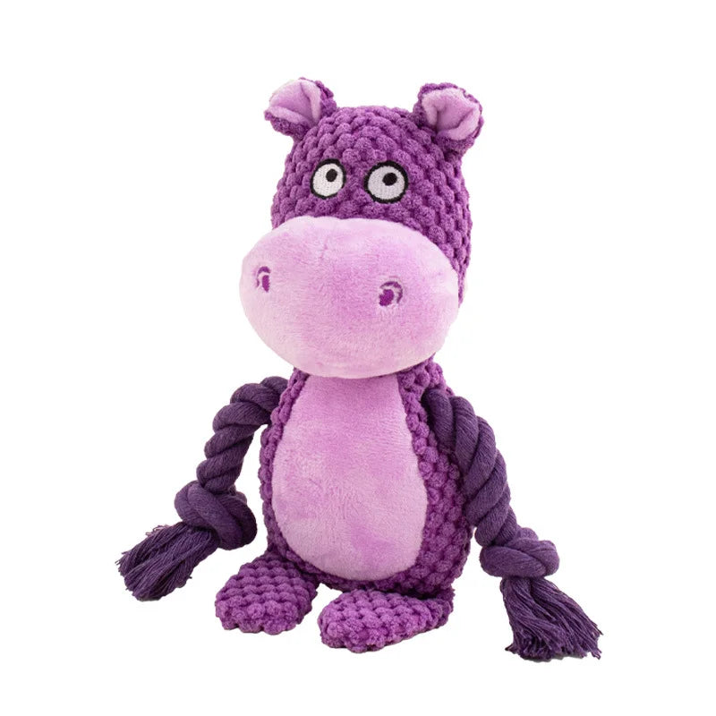 Durable Plush Chew Toy for Small Dogs - Bite-Resistant Design with Interactive Squeaker for Puppies and Pets
