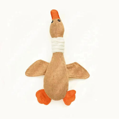 Cute Dog Plush Toys Pet Duck Squeak Toy for Puppy Sound Wild Goose Chew Toy for Small Middle Large Dogs Teeth Cleaning Toys