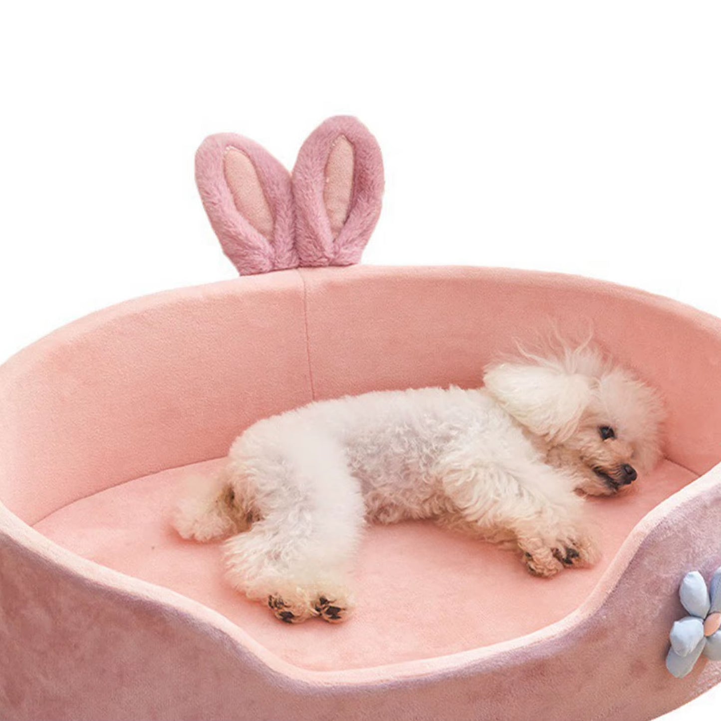 Detachable and Washable Pink Dog Bed - Soft, Comfortable, and Perfect for All Seasons