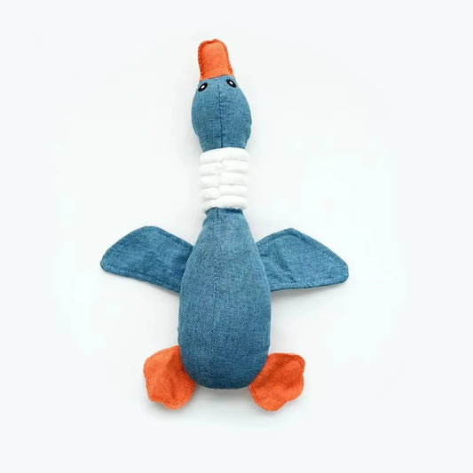 Cute Dog Plush Toys Pet Duck Squeak Toy for Puppy Sound Wild Goose Chew Toy for Small Middle Large Dogs Teeth Cleaning Toys