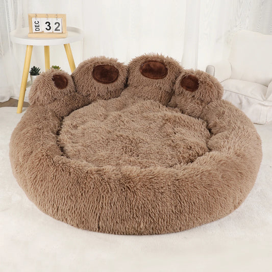 Luxurious Fluffy Dog Bed - Large Pet Sofa for Dogs and Cats, Cozy Kennel Mat with Breathable Design