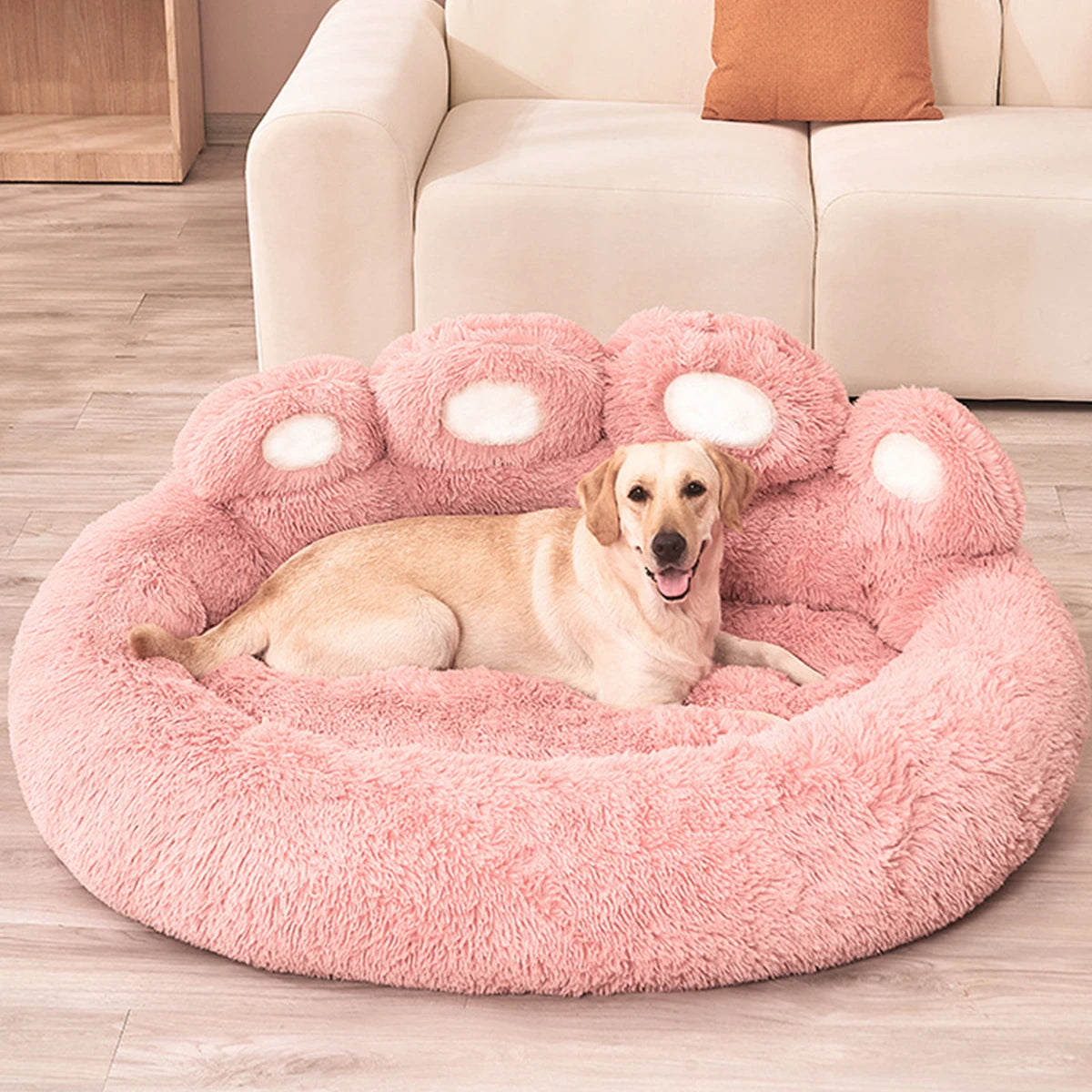 Luxurious Fluffy Dog Bed - Large Pet Sofa for Dogs and Cats, Cozy Kennel Mat with Breathable Design